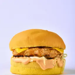 Single Chicken Burger Meal With Potato Bread